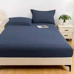 1 peça à prova d'água pele macia geada cor sólida tampa de cama capa contra poeira lençol (fronha e núcleo de travesseiro não incluído) - Wolf Magazine