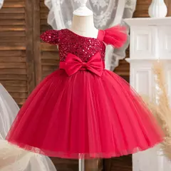 Vestidos de lantejoulas princesa feminina, vestido de batismo, festa de casamento infantil, Natal, vestido novo de luxo, 2022 - comprar online