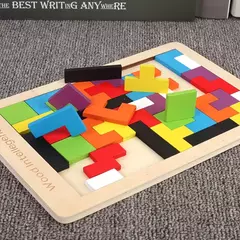 3d quebra-cabeça de madeira para bebê e criança, rússia cor quebra-cabeça, lógica jogo, brinquedo quadrado, natal presentes na internet