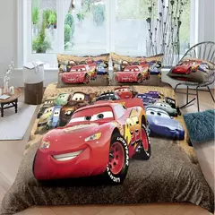 Carros Relâmpago McQueen Mater Conjunto de Cama para Crianças, 3D Print Cobertura Consolador com Fronha, Capa de Edredão Macia, Presente para Meninos - comprar online