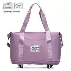 Mala de viagem dobrável para mulheres, separação seca e úmida, bolsa de bagagem leve, bolsa de ombro manual, bolsa de ioga e fitness com rodas na internet