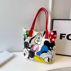 Bolsa de Ombro Disney-Mickey para mulheres, sacola versátil, bolsa de classe estudantil, grande capacidade, casual, desenhos animados, na moda - comprar online