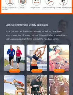 Cintura impermeável e sacos de corrida para mulheres, suporte do dinheiro, suporte do telefone, corrida, treinamento, cinto chave, acessórios de bicicleta, bolsas, esportes, fitness na internet