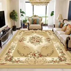 Clássico Big Size Sala Tapete, Decoração de luxo vermelho Home, Quarto tapete