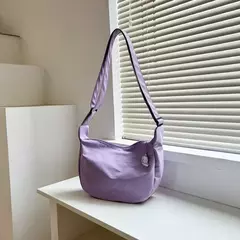 Imagem do Harajuku – sacs à bandoulière solides pour femmes, sacs à main multifonctions simples assortis avec tout, sacs à bandoulière de grande capacité pour adolescentes