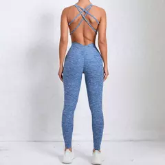 Macacão Push Up Feminino, Roupa Esportiva, Roupas de Yoga, Ginásio, Macacão Fitness, Roupa Esportiva, Rosa, 2021 - loja online