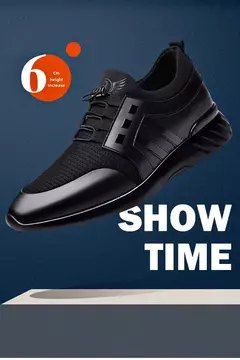Sapatos esportivos casuais de verão respiráveis plus size sapatos masculinos de couro 6cm salto interno invisível aumentar sapatos 8cm - Wolf Magazine