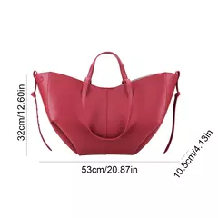 Bolsa de ombro elegante de grande capacidade para mulheres, Bolsa de lazer de couro PU - Wolf Magazine