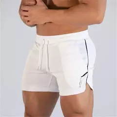 Imagem do Calções masculinos de esportes fitness, calções masculinos de treino de ginástica, calções de malha respirável, calças curtas de praia secagem rápida, roupas esportivas, verão, 2023