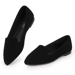Sapatilha de Salto Baixo para Mulher, Confortável, Macio, Deslizamento, Sapatos Apontados, Casual, Descalço, Elegante Tênis - comprar online