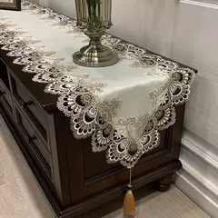 Toalha De Mesa De Renda De Flor Antiderrapante, Tampa De Mesa, Retângulo, Cozinha, Jantar, Café, Festa, Mesa, Decoração Do Armário - comprar online
