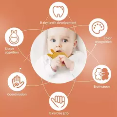 Bebê silicone dentição anel, coelho dos desenhos animados, roedor, comestível, acessórios diy, brinquedos molares, chocalho, 1pc - comprar online