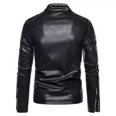 Imagem do Jaqueta masculina de couro PU falso, casacos masculinos, outwear branco, outono, 5XL, 2022
