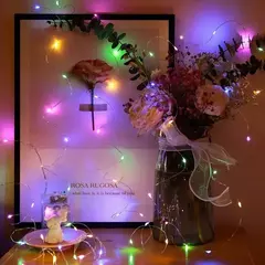 USB LED String Lights para Decoração de Natal, Impermeável Fairy Lights, Cobre Silver Wire, Guirlanda de Luz, Festa de casamento, 1 m, 2 m, 3 m, 5m - loja online
