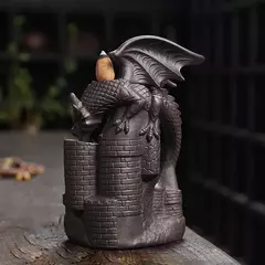 Handmade cerâmica incenso queimador, Retro Zen incenso vara titular, Dragon Cachoeira, Backflow Censer, Sala de estar artesanato ornamento na internet