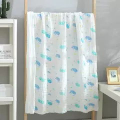 Toalha de banho do bebê menino menina 100% algodão toalha de bebê cobertor para o bebê recém-nascido roupão 6 camadas gaze toalha infantil swaddle - comprar online