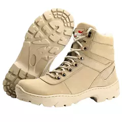 Bota Coturno Militar Desert Cano Curto em Couro Confortável Trilha na internet