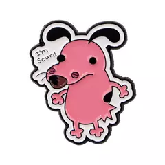 Covarde herói cães esmalte pinos anime figuras emblemas broche de lapela de metal para mochilas broches moda jóias acessórios presentes - comprar online