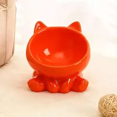 Tigela para gatos, acessórios para animais de estimação, cerâmica, diagonal, pés altos, proteção fofa, coluna cervical, tigela para cachorro, bebida, água, suprimentos para animais de estimação - comprar online