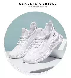 Sapatos esportivos respiráveis para mulheres, tênis casuais, mocassins com renda, malha de malha, moda feminina, marca designer, 2024 na internet