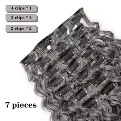 peruca cinza claro com clipe de onda de rolo pequeno | 7 pacotes de extensão de cabelo de peruca com clipe de alta qualidade podem estender o comprimento do cabelo - Wolf Magazine