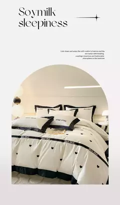 Conjunto de quatro peças de algodão grampeado longo para mãe e bebê, lençóis bordados emendados, capas de colcha, cama de alta qualidade - Wolf Magazine
