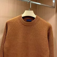Suéter de tricô com gola O masculino, mangas de ombro caídas, macio, quente, confortável, casual, monocromático, outono, inverno - loja online
