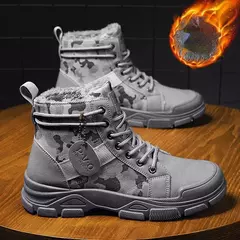Botas de deserto masculinas de cano alto, botas casuais masculinas, sapatos de treino masculinos confortáveis, tendência estilo britânico, moda ao ar livre, 2024 - comprar online