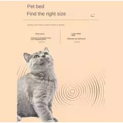 Cama para gatos de estimação, almofada redonda de pelúcia, casa 2 em 1, cesta quente para gatos, saco de dormir para animais de estimação, ninho de gato, canil para cama de cachorro pequeno