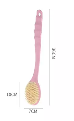 Escova de banho longa alça para limpeza corporal, escovas esfoliantes, massagem nas costas, chuveiro, espuma SPA, acessórios do banheiro, esponja macia - comprar online