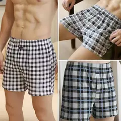 Cuecas masculinas de algodão de cintura alta, calças allo de cintura alta com pijama em casa, cuecas boxer plus size - Wolf Magazine