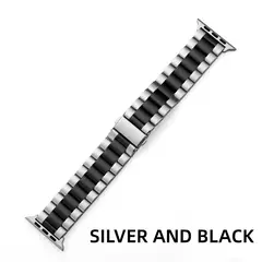 Pulseira de aço inoxidável para Apple Watch, iWatch Pulseira de Metal, Band, 38mm, 42mm, 41mm, 40mm, 44mm, 45mm, 49mm, Séries 9, 8, 7, 6, SE ultra, 54321 na internet