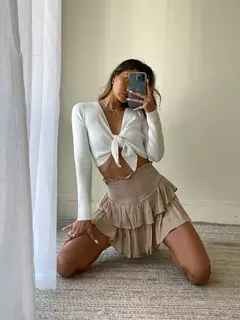 Mini-saia linha A feminina, cintura baixa, fina, monocromática, que combina tudo, casual, doce, sexy, streetwear de moda feminina, verão, Y2K - loja online