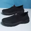Tênis leves casuais masculinos, tênis de malha respirável, sapatos leves sem laço