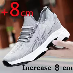 Imagem do Sapatilhas para homens com aumento de altura, sapatos de elevação respiráveis, palmilha mais alta, 6cm, 10cm, verão