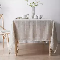 Toalha de mesa de algodão pequena margarida para decoração, estilo coreano, retângulo, para cozinha, casamento, sala de jantar na internet