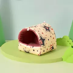 Casa fofa de cobaia furões pequeno animal rede furão gaiola acessórios camas inverno quente chinchila esteira casa de hamster