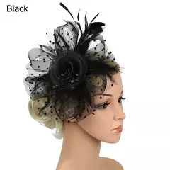 Chapéu Fascinator para Mulheres, Tea Party Headband, Coquetel De Casamento Malha, Penas De Flores, Grampo De Cabelo - loja online