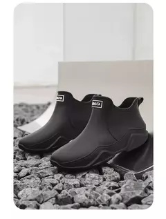 Botas de chuva antiderrapante impermeáveis para homens, sapatos de tornozelo alto para casal, caminhadas, pesca, água, chef, trabalho, ao ar livre, moda, novo