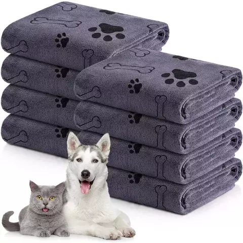 Toalha de secagem para cães e gatos, toalha de banho para animais de estimação, microfibra de secagem rápida para cachorros, produtos de banho para animais de estimação, absorvente médio para cães