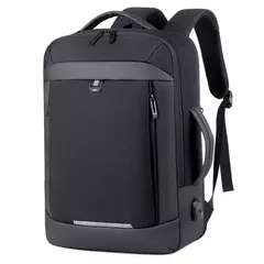 Expansível Mochila Laptop Impermeável, Bolsa de Negócios Masculina, Mochilas de Trabalho Multifuncionais, Saco Preto para Notebook, 16 17 "Carregamento - comprar online