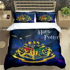 3d quente magia academia harry potter impressão conjuntos de cama suprimentos conjunto consolador adolescentes meninas dos desenhos animados gêmeo único presente do miúdo - Wolf Magazine