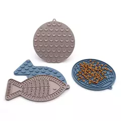Suprimentos para animais de estimação silicone pet lambendo esteira gato anti-asfixia com tigela de comida lenta filhote de cachorro banho distraído lambendo placa talheres na internet