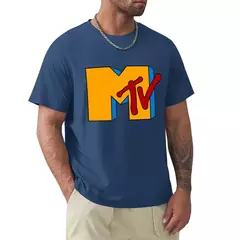 Camiseta retrô da música rap rock MTV, camiseta de manga curta Harajuku, tops gráficos 100% algodão, vintage na internet