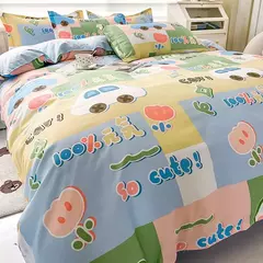 Egw-roupa de cama para menino e menina, jogo de cama com desenhos animados, cinza, leão, rosa, urso, fronha, impresso, casa, criança, 3pcs - Wolf Magazine