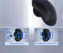Imagem do Dual Mode Mouse de Computador Sem Fio, 1600 DPI, Recarregável, Ergonômico, Bluetooth, Laptop, Notebook, iPad, Tablet, Mac, Chromebook