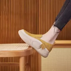 Mulheres sapatos de plataforma casual deslizamento em sapatos moda mocassins senhoras tênis chaussure sola macia femme mocassins mulher d254 - comprar online