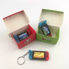 Super mario chaveiro interruptor charme jogo lidar com corrente garra máquina mario chaveiros anel brinquedos de ação figura coleção modelo presentes - comprar online