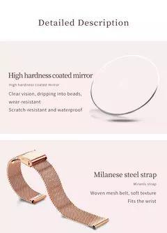OLEVS-Relógio de pulso quartzo japonês feminino, relógios impermeáveis, pulseira de aço inoxidável, vestido fashion, luminoso Diamond face, relógio feminino - Wolf Magazine
