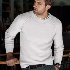 Casual Slim Fit masculino malha camisola, o-pescoço malhas, pulôver monocromático, outono, inverno, conforto, novo, S-3XL - loja online